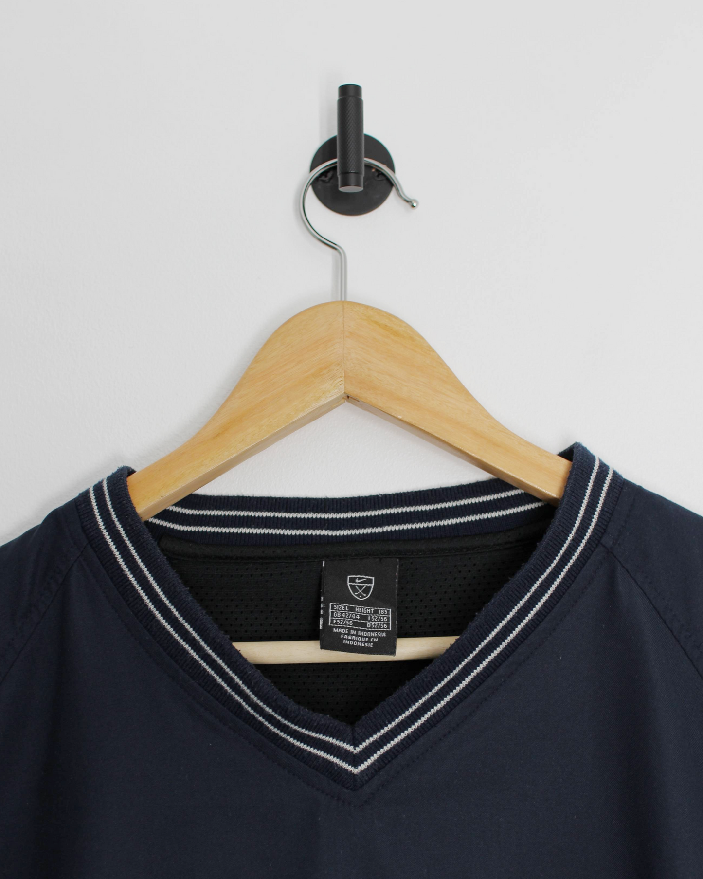 00s Nike Navy V-Neck Windbreaker (L)