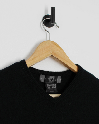00s Nike Black Wool Golf Vest (S)
