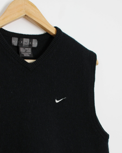 00s Nike Black Wool Golf Vest (S)