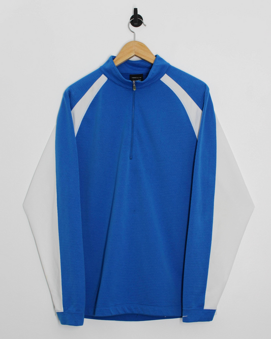 Modern Nike Blue/White Quarter Zip Fleece (L)