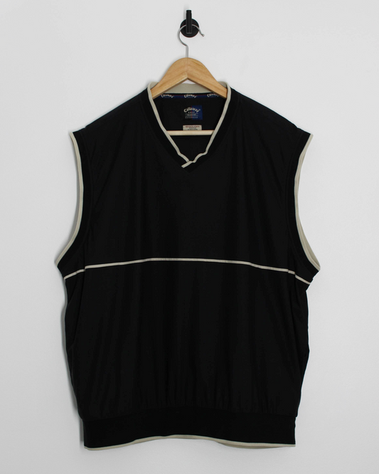 00s Callaway Black V-Neck Golf Vest (XL)