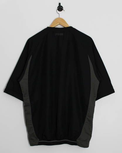 Modern Ping Black Windbreaker with Removable Sleeves (L)