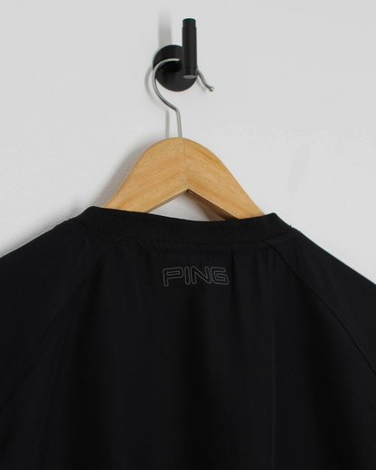 Modern Ping Black Windbreaker with Removable Sleeves (L)