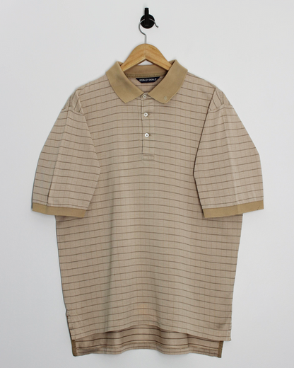 90s Ralph Lauren Abstract Beige Polo-Shirt (L)
