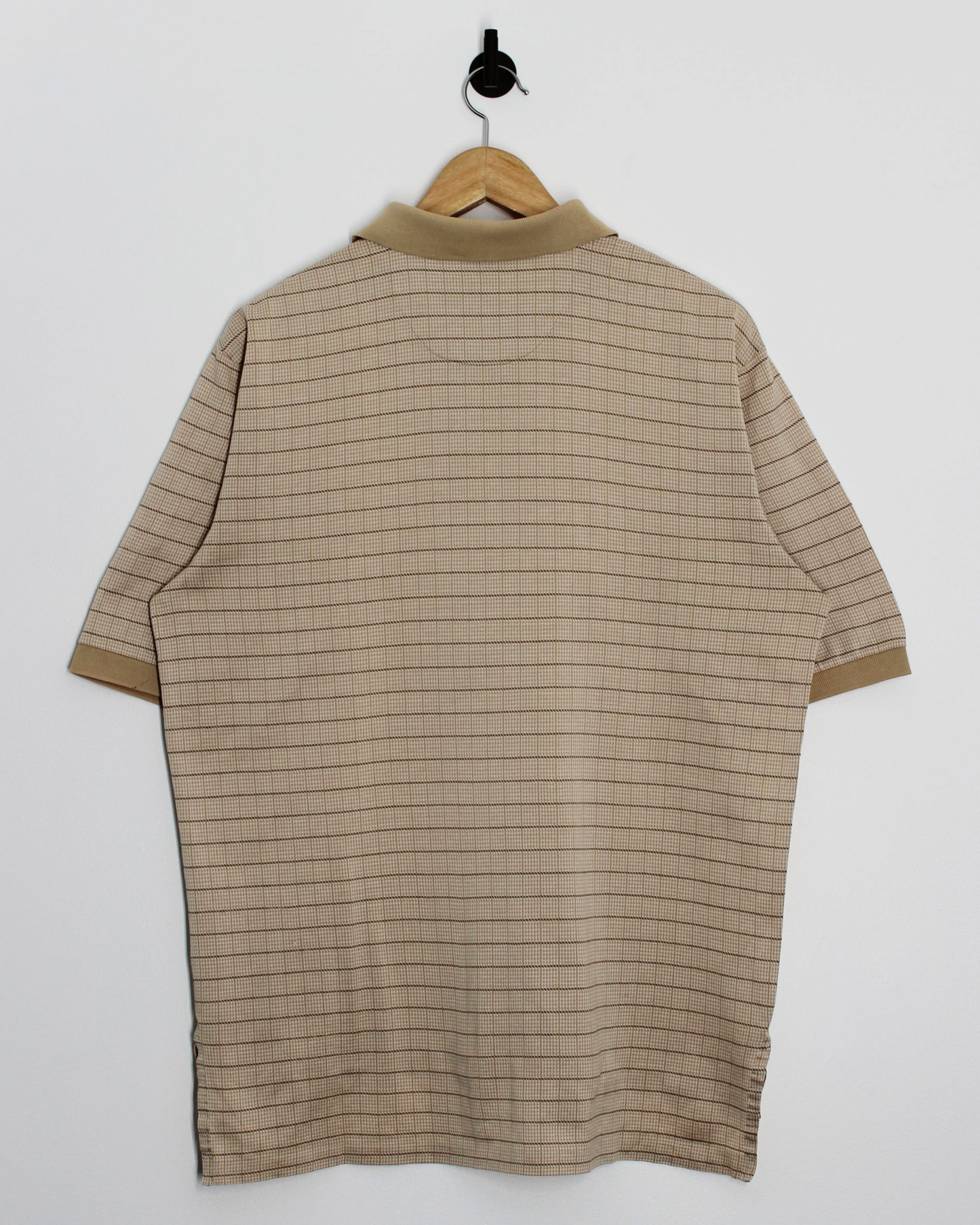 90s Ralph Lauren Abstract Beige Polo-Shirt (L)