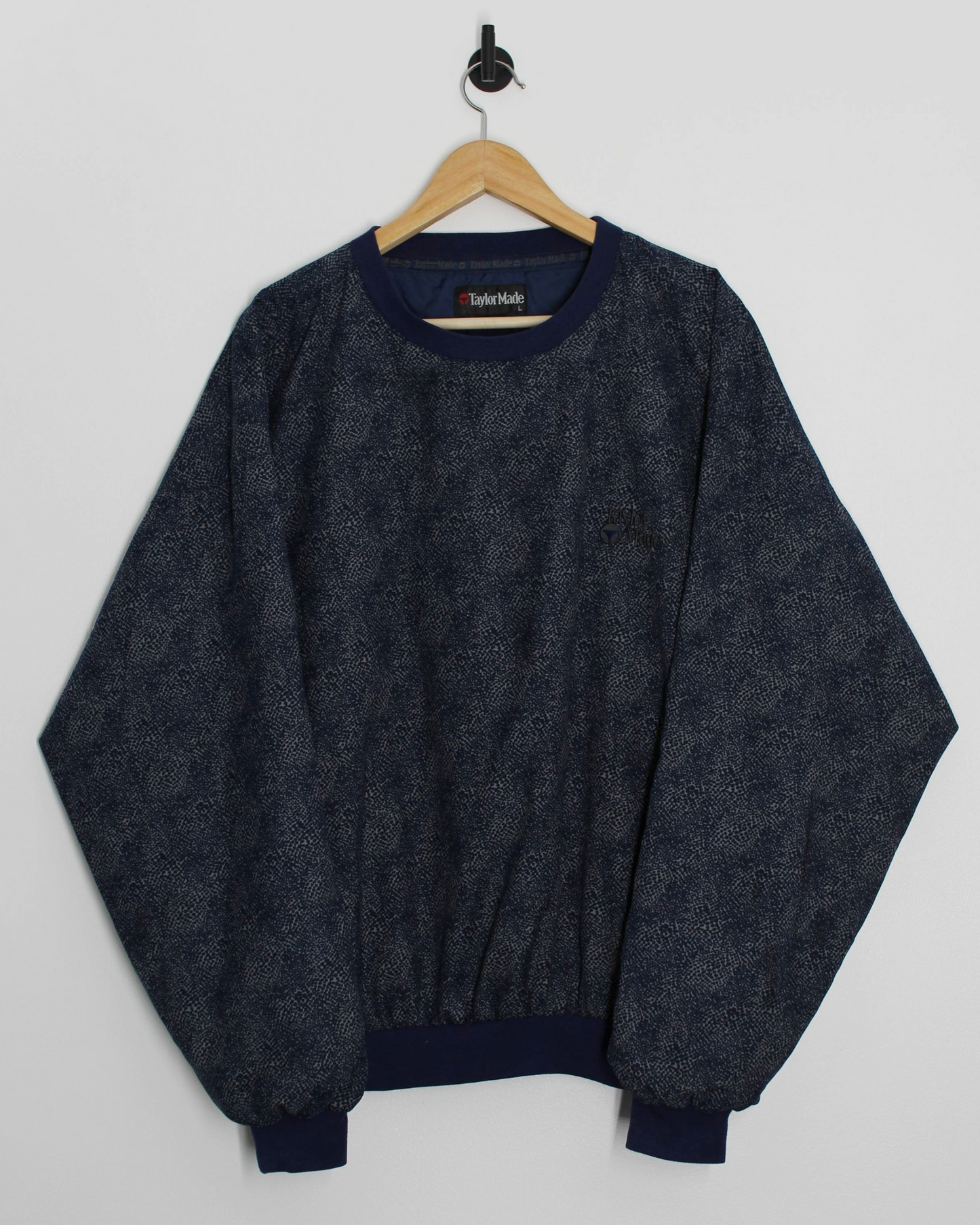 90s TaylorMade Abstract Blue Crewneck Windbreaker (L)