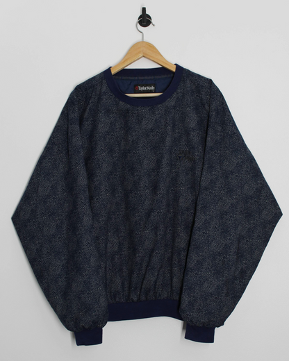 90s TaylorMade Abstract Blue Crewneck Windbreaker (L)