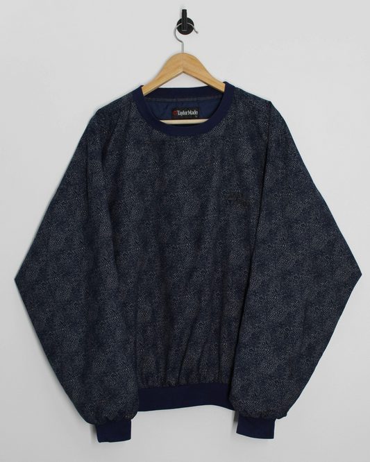 90s TaylorMade Abstract Blue Crewneck Windbreaker (L)