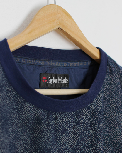 90s TaylorMade Abstract Blue Crewneck Windbreaker (L)
