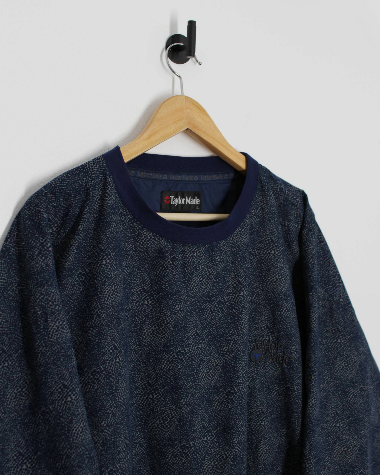 90s TaylorMade Abstract Blue Crewneck Windbreaker (L)