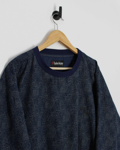 90s TaylorMade Abstract Blue Crewneck Windbreaker (L)