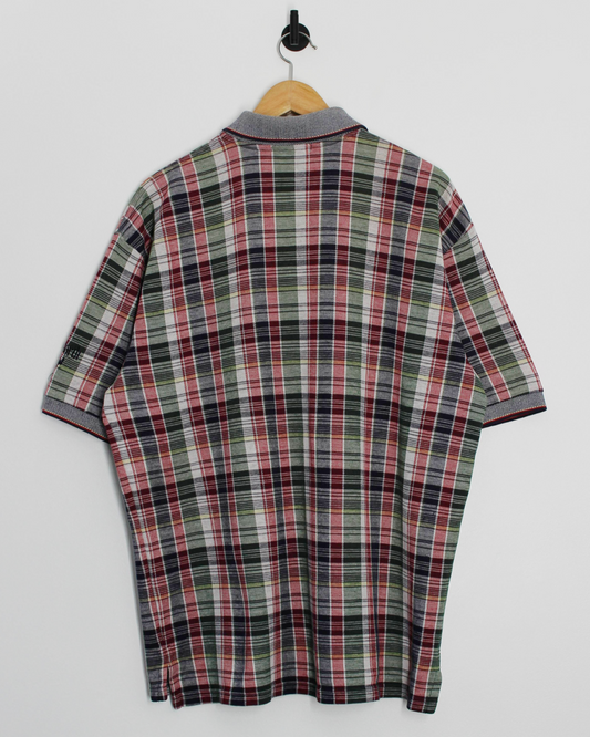 90s Ashworth Old Course St Andrews Plaid Tartan Polo-Shirt (L)