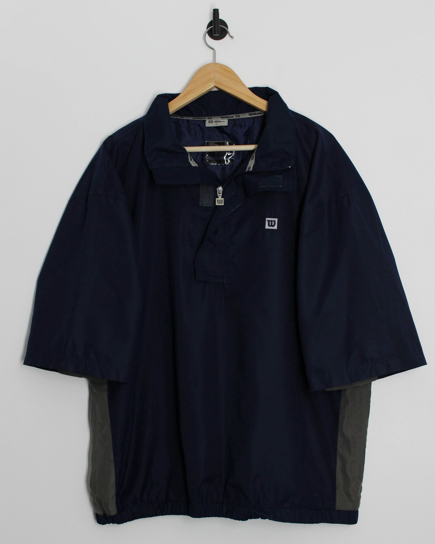 00s Wilson Navy Short Sleeve Windbreaker (L)