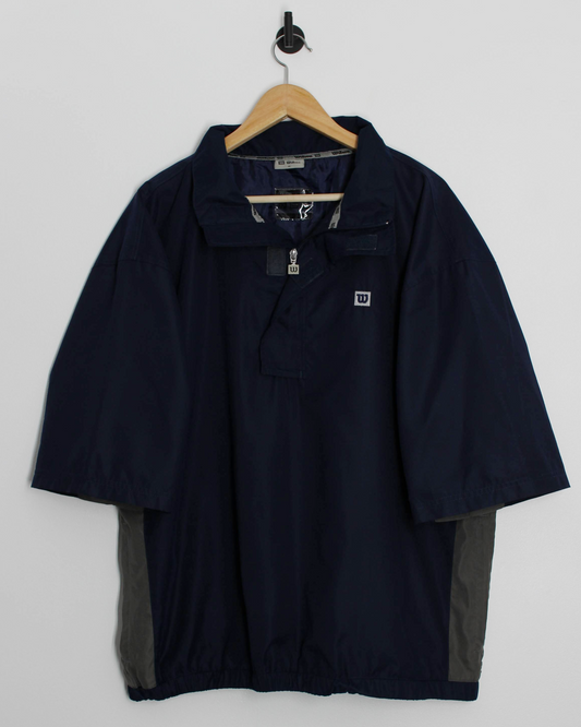 00s Wilson Navy Short Sleeve Windbreaker (L)