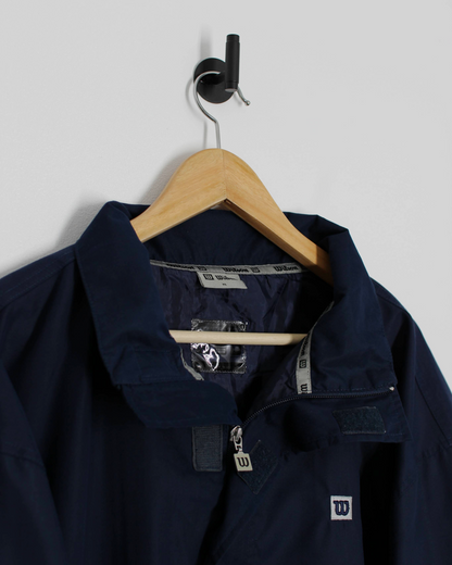 00s Wilson Navy Short Sleeve Windbreaker (L)