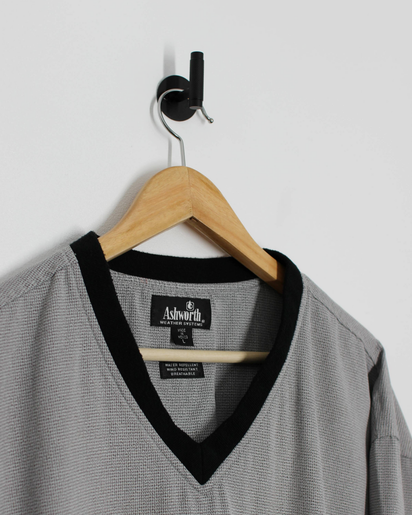 90s Ashworth Grey/Black Windbreaker (L)