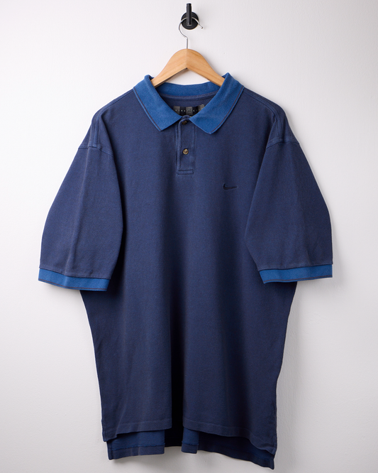 00s Nike Navy/Blue Polo (XL)