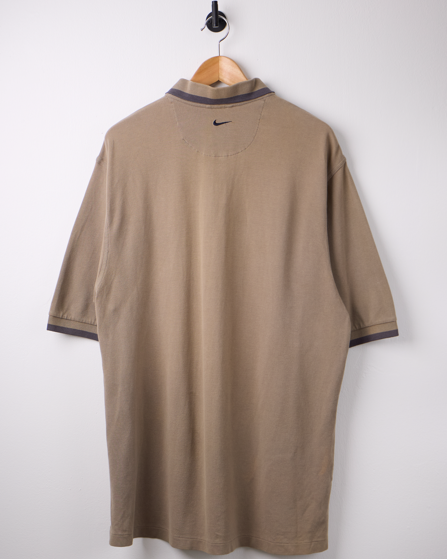 90s Nike Tiger Woods Yin Yang Brown Zipped Polo (XL)