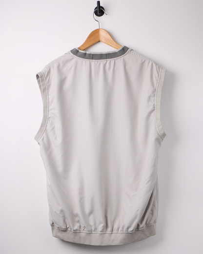 90s Ashworth Cream Windbreaker Golf Vest (M)