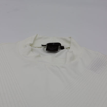 Nike Tiger Woods Patterned White Mock Neck Golf Shirt (M)