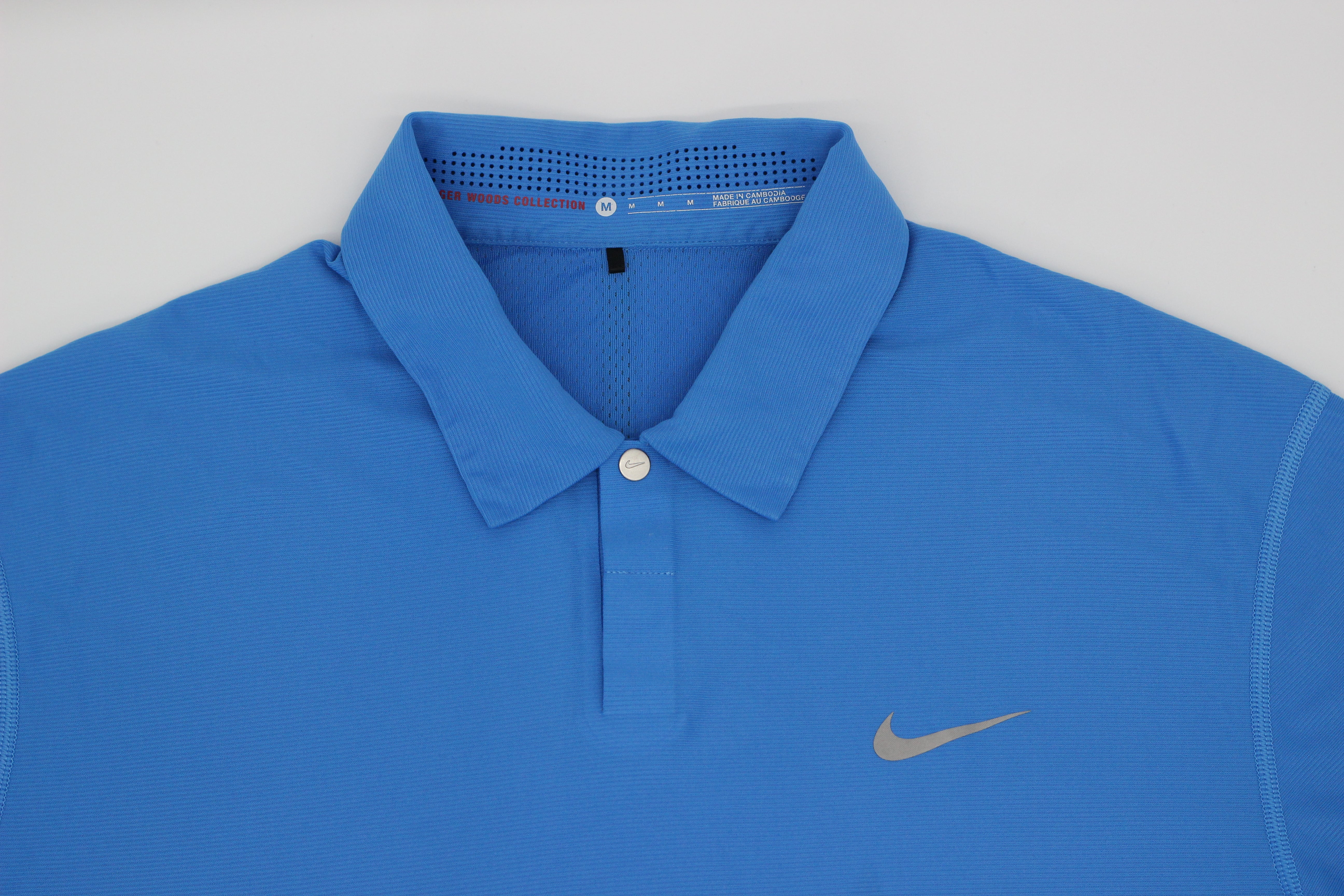 Nike Tiger Woods Blue Black Polo Shirt M Generation Mulligan