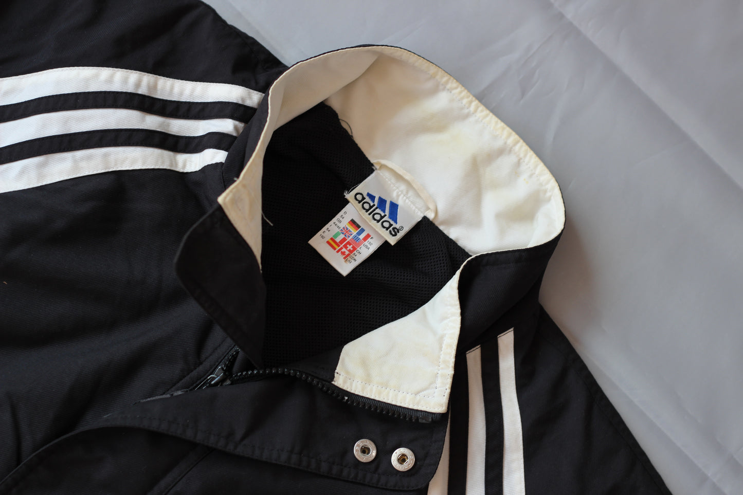 Adidas Black/White Jacket (L) - Generation Mulligan