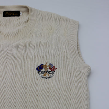 Oscar Jacobson 1997 Ryder Cup Beige Golf Vest (L)