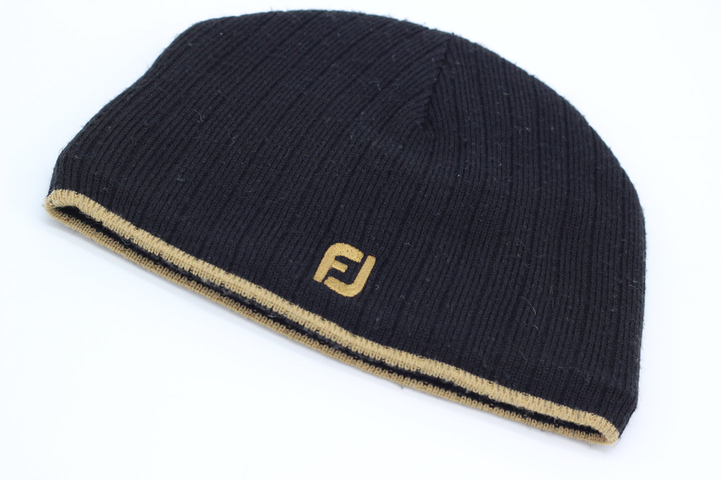 Footjoy Black/Gold Golf Beanie Hat