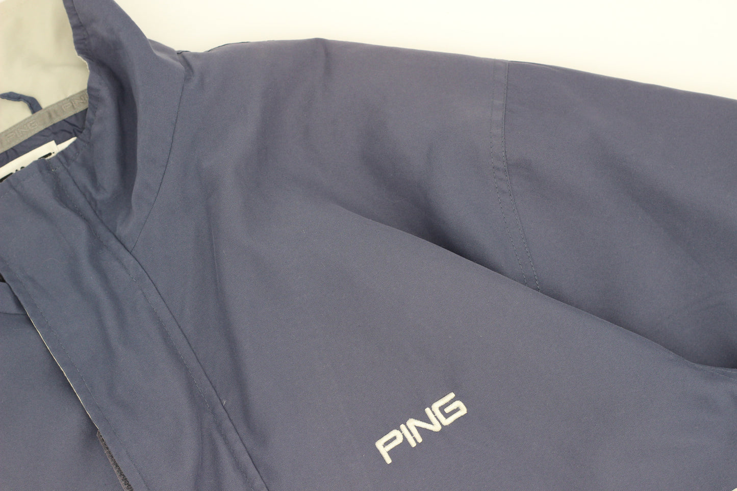 Ping Navy/Beige Quarter Zip Windbreaker (L)