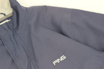 Ping Navy/Beige Quarter Zip Windbreaker (L)