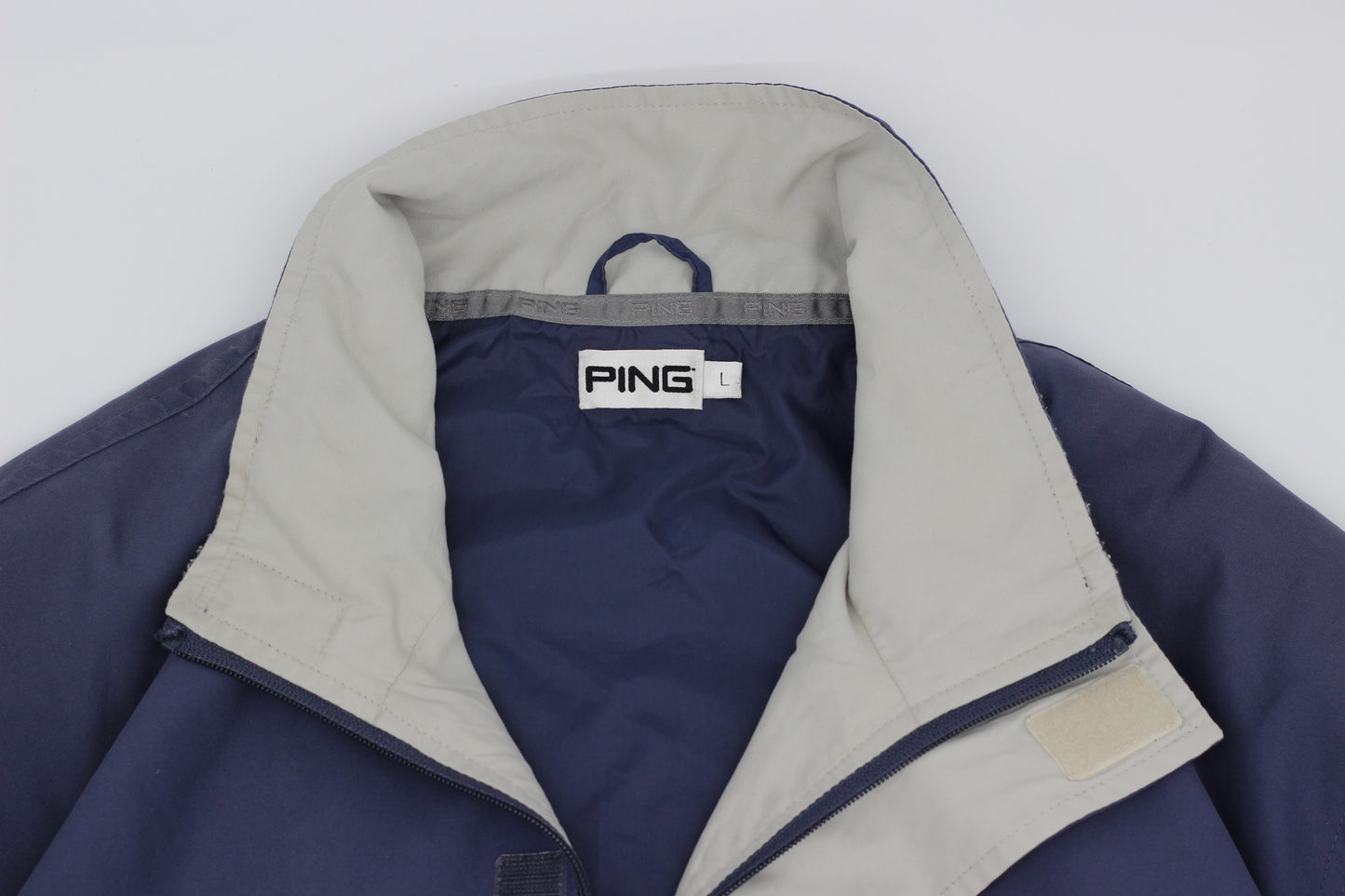 Ping Navy/Beige Quarter Zip Windbreaker (L)