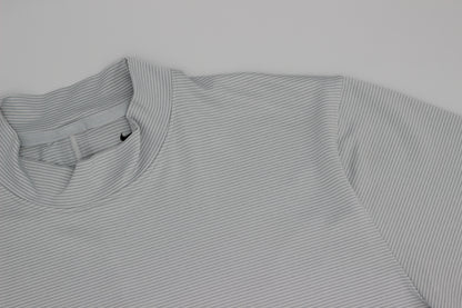 Nike Golf White Striped Mock Neck Shirt (L)