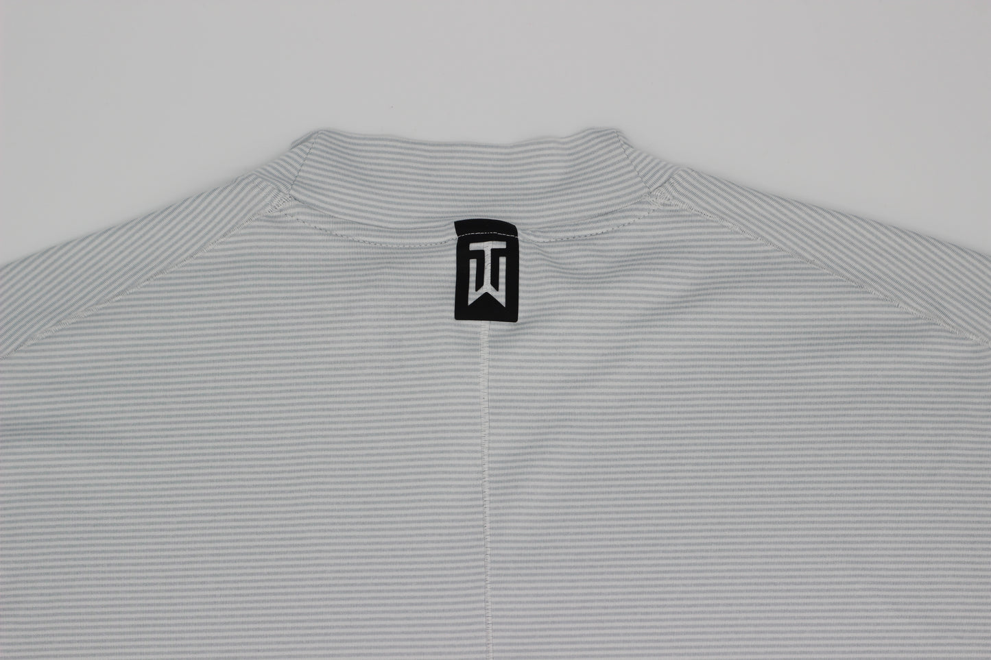 Nike Golf White Striped Mock Neck Shirt (L)