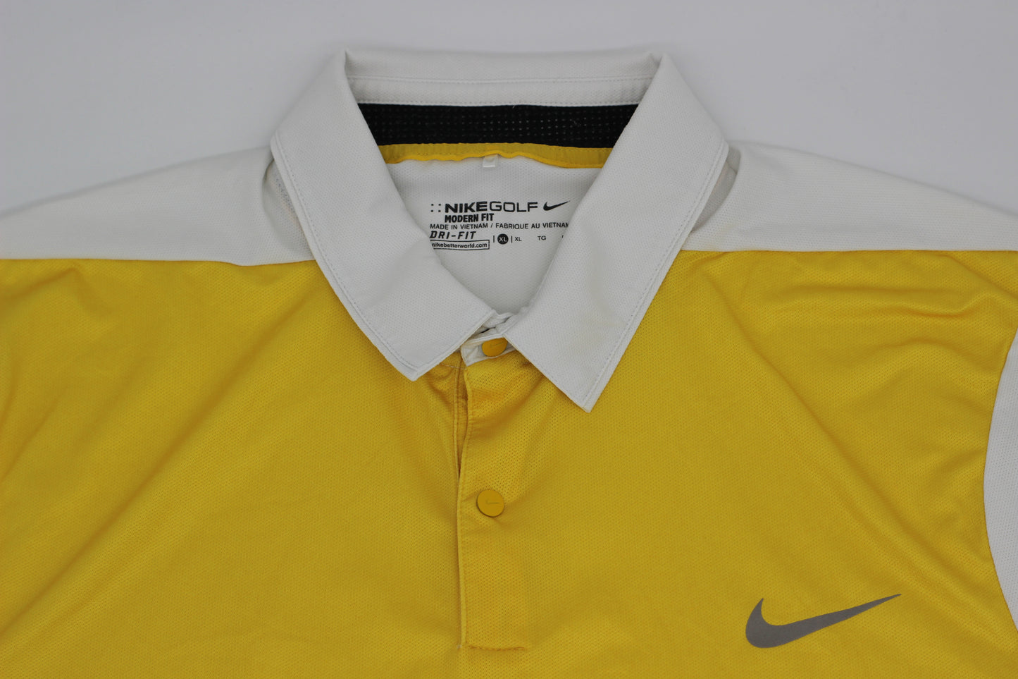 Nike Golf White/Yellow Polo-Shirt (XL)