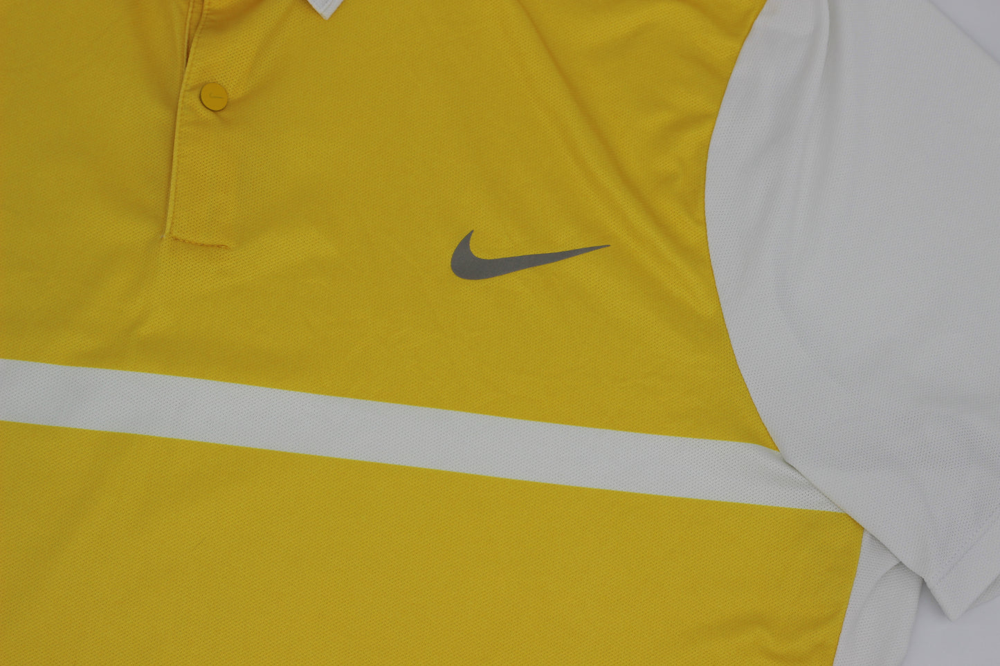 Nike Golf White/Yellow Polo-Shirt (XL)