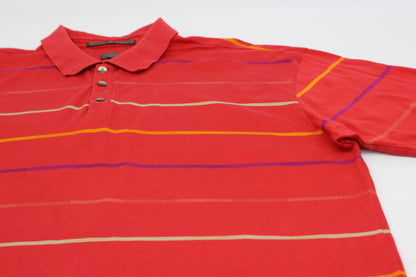 Nike Tiger Woods Red/Multicolour Striped Polo-Shirt (M)