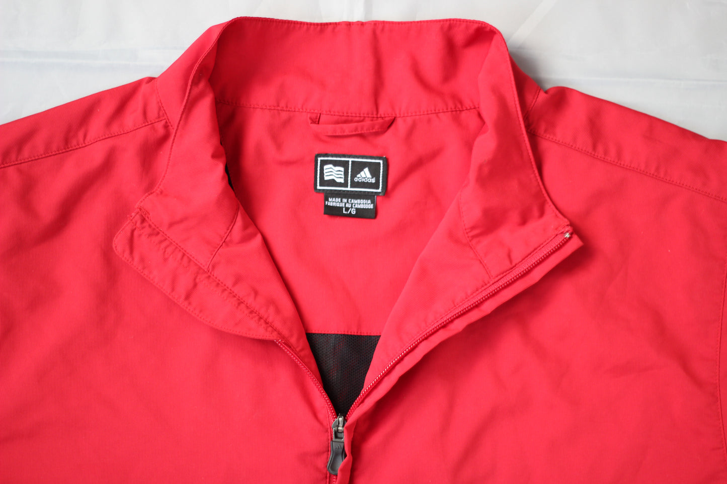 Adidas Red/Black Short-Sleeved Windbreaker (L) - Generation Mulligan