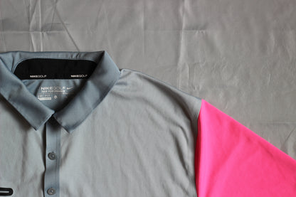 Rare Nike Grey/Pink Polo-Shirt (XL) - Generation Mulligan