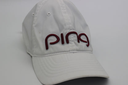 Ping White/Pink Golf Cap - Generation Mulligan