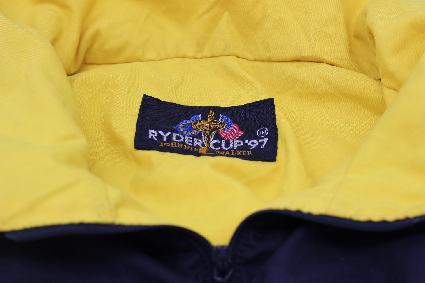 Rare 1997 Ryder Cup Black/Yellow Quarterzip Windbreaker (L/XL) - Generation Mulligan