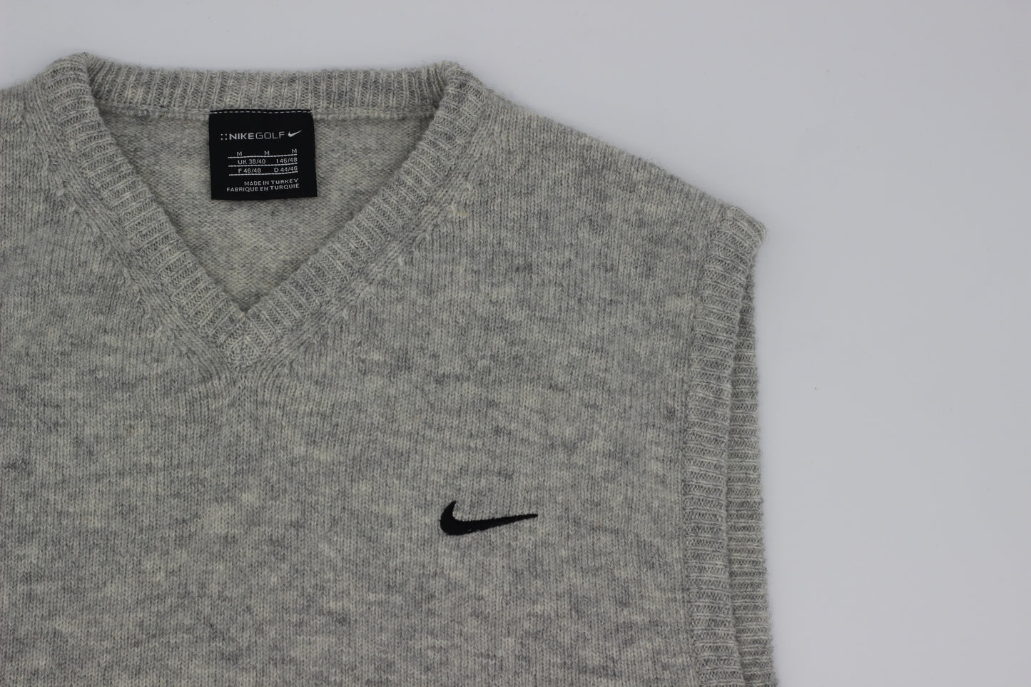 Nike Grey Woollen Golf Vest (M)