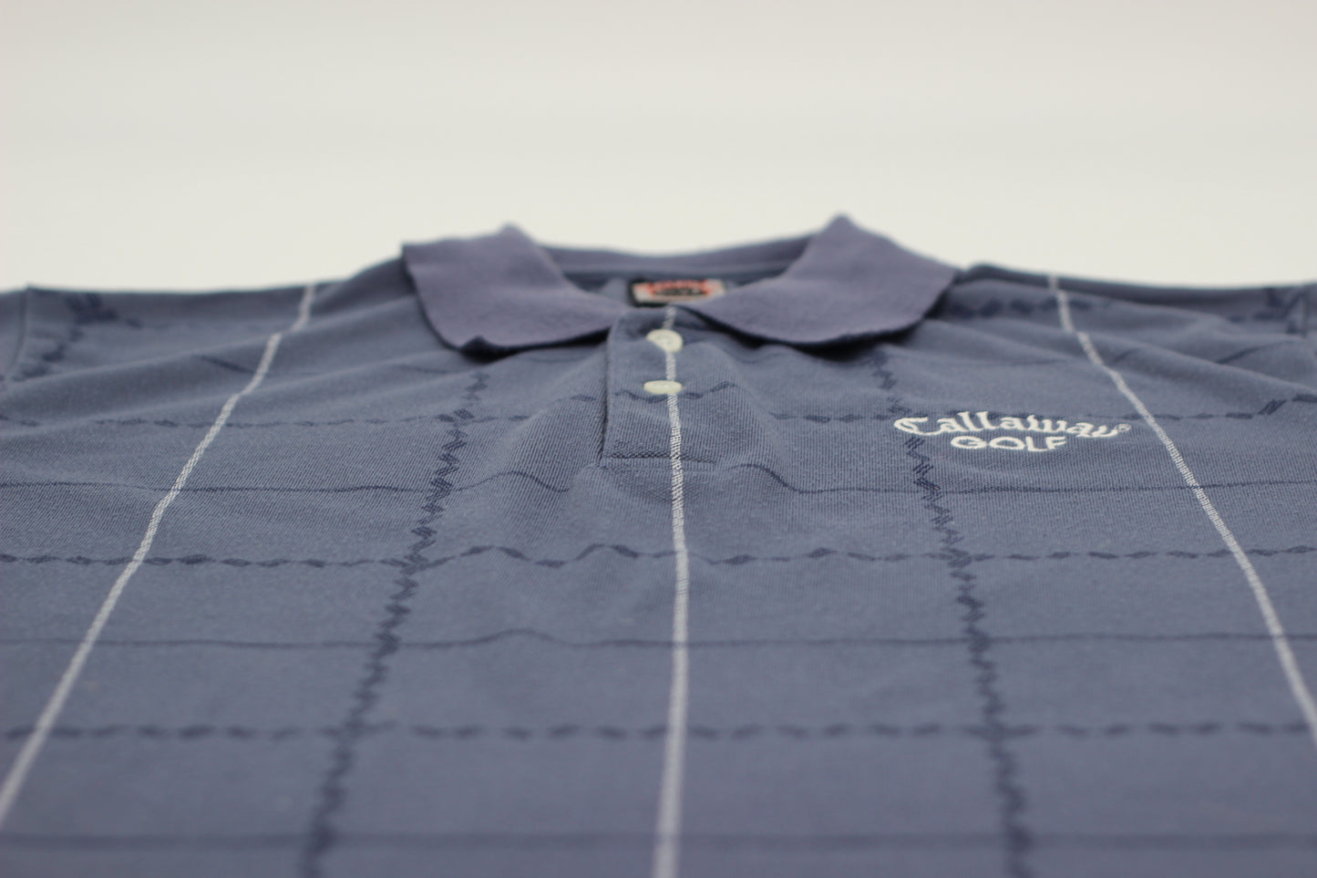 Callaway Blue Chequered Polo-Shirt (S)