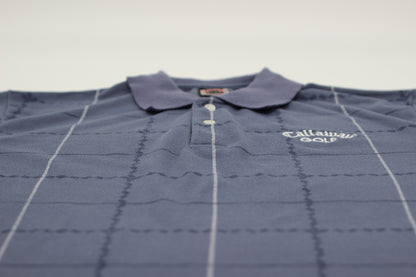 Callaway Blue Chequered Polo-Shirt (S)