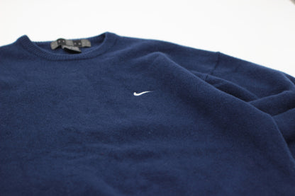 Nike Navy Lambswool Crewneck Jumper (L/XL)