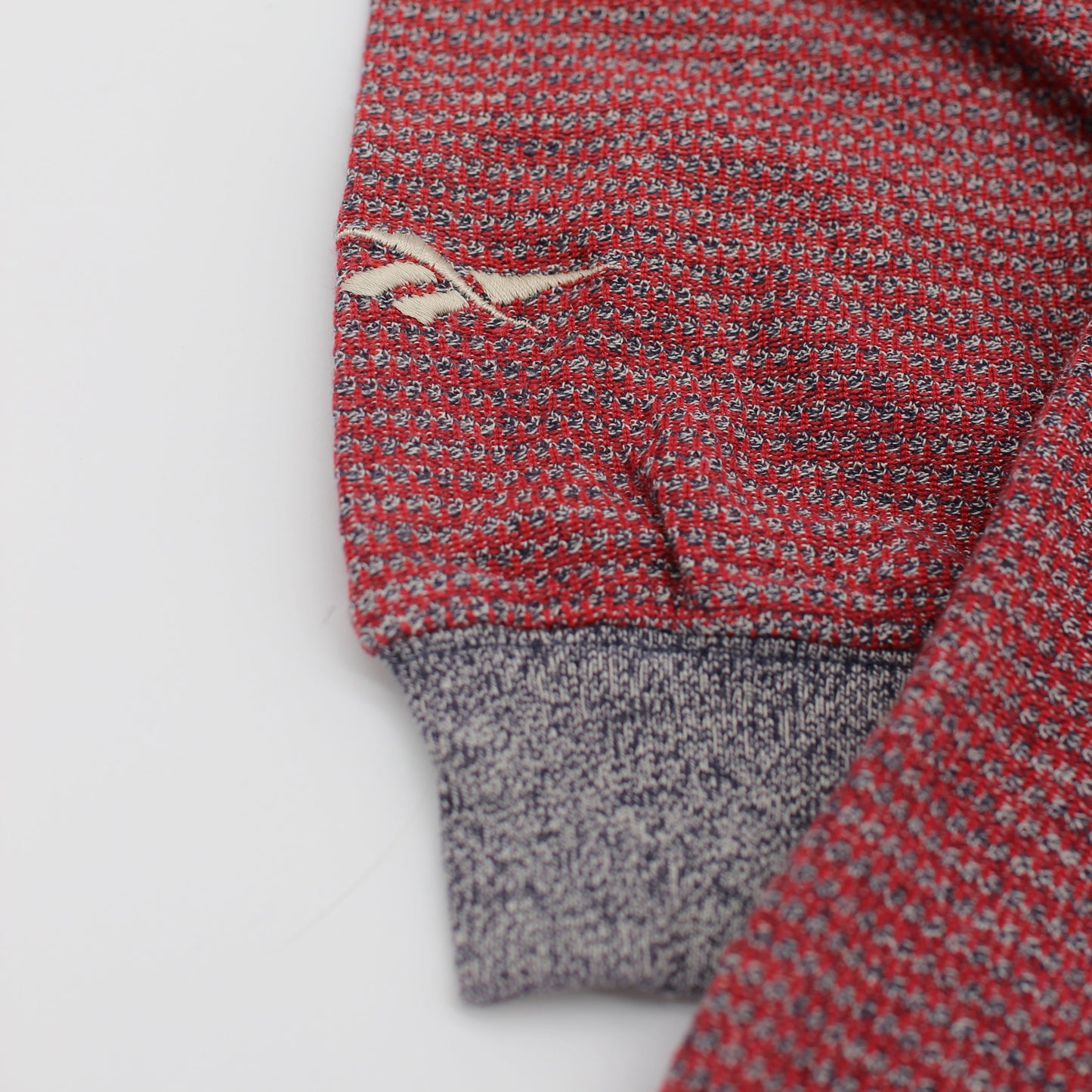Reebok Red/Grey Long Sleeve Polo-Shirt (M)