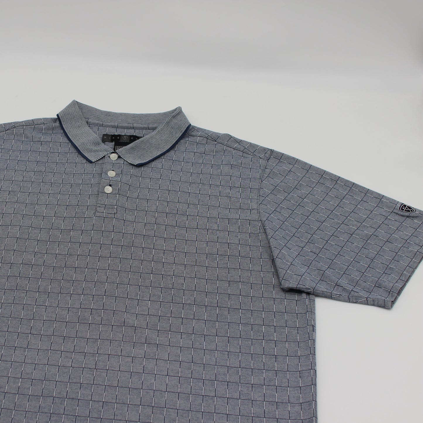 Nike Grey Patterned Polo-Shirt (XL)