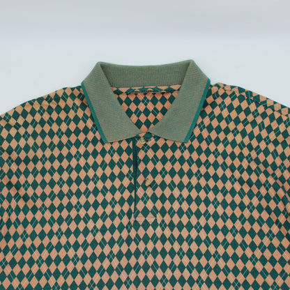 Slazenger Green/Orange Abstract Polo-Shirt (L)
