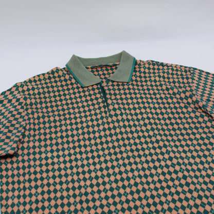 Slazenger Green/Orange Abstract Polo-Shirt (L)