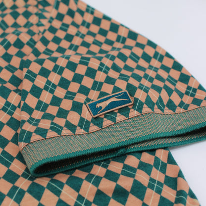Slazenger Green/Orange Abstract Polo-Shirt (L)