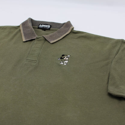 Ashworth x Disney Green/Grey Polo-Shirt (L)